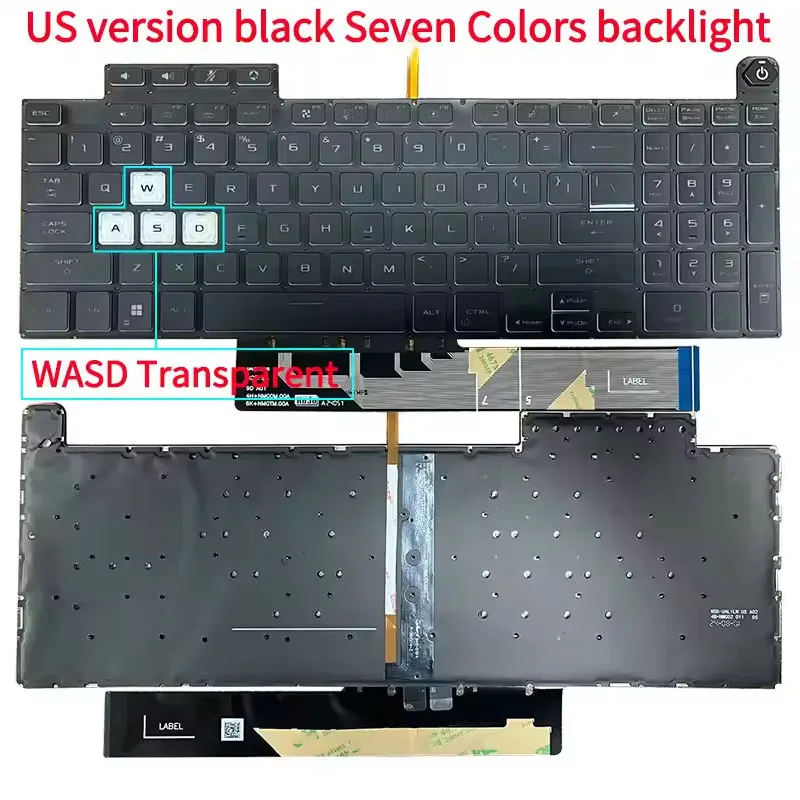 

Клавиатура с подсветкой американской раскладкой для ASUS TUF Gaming A15 F15 FA507 FA507R FX507Z FX517 2022 год