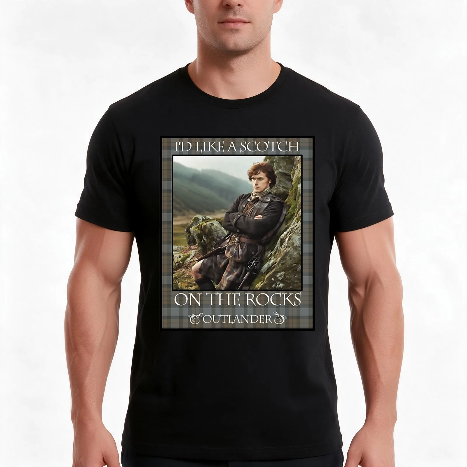 Outlander On Starz T-Shirt Summer Casual Cotton Tee Oversized Streetwear Tops Vintage Graphic Print Loose Fit Short Sleeve