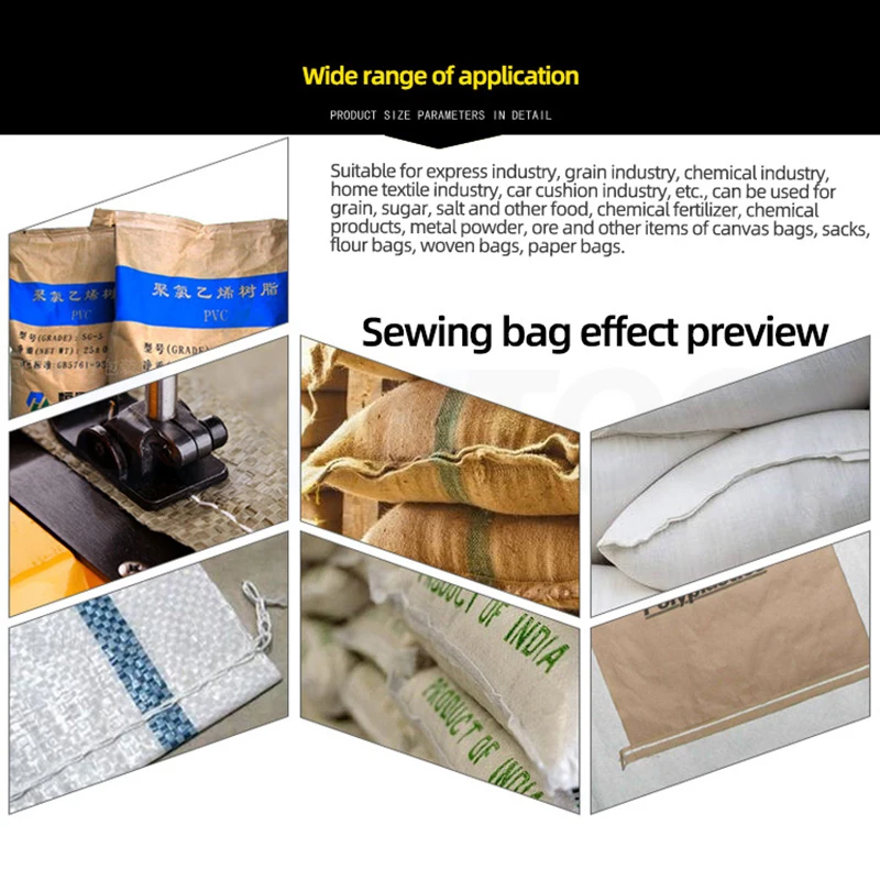 GK9 Gun Type Portable Sewing Machine Single-line Electric Sealing Machine Woven Bag Sealing Machine Flour Bag Packaging Machine