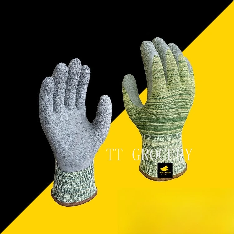 Heat Resistant Gloves 200°C - Cut Resistant Latex Coated Aramid Gloves for Kitchen BBQ Oven Grilling Industrial Use