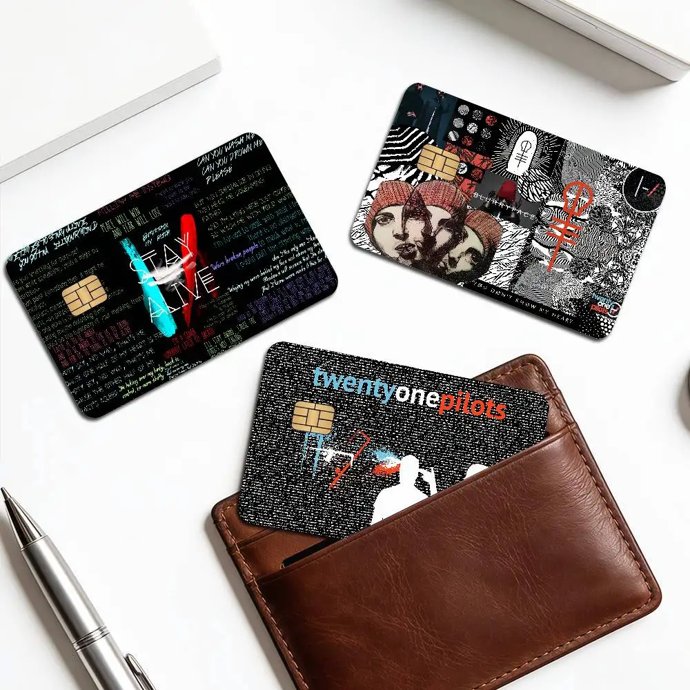 Band T-Twenty O-One P-Pilots Game Film Cover Sticker Case for Small Chip Credit Debit Card Front Side
