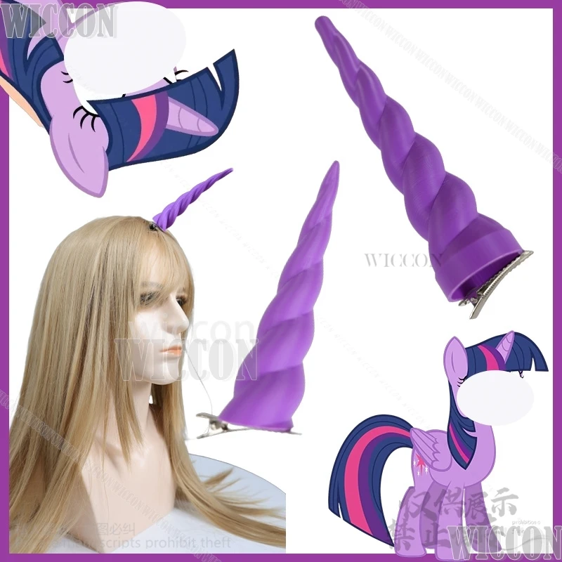 

3D Polylactic Acid Purple Horn Prop Halloween Party Headwear Jirai Kei Gift Anime Twilightt Cosplay Sparkeee Carnival Customized