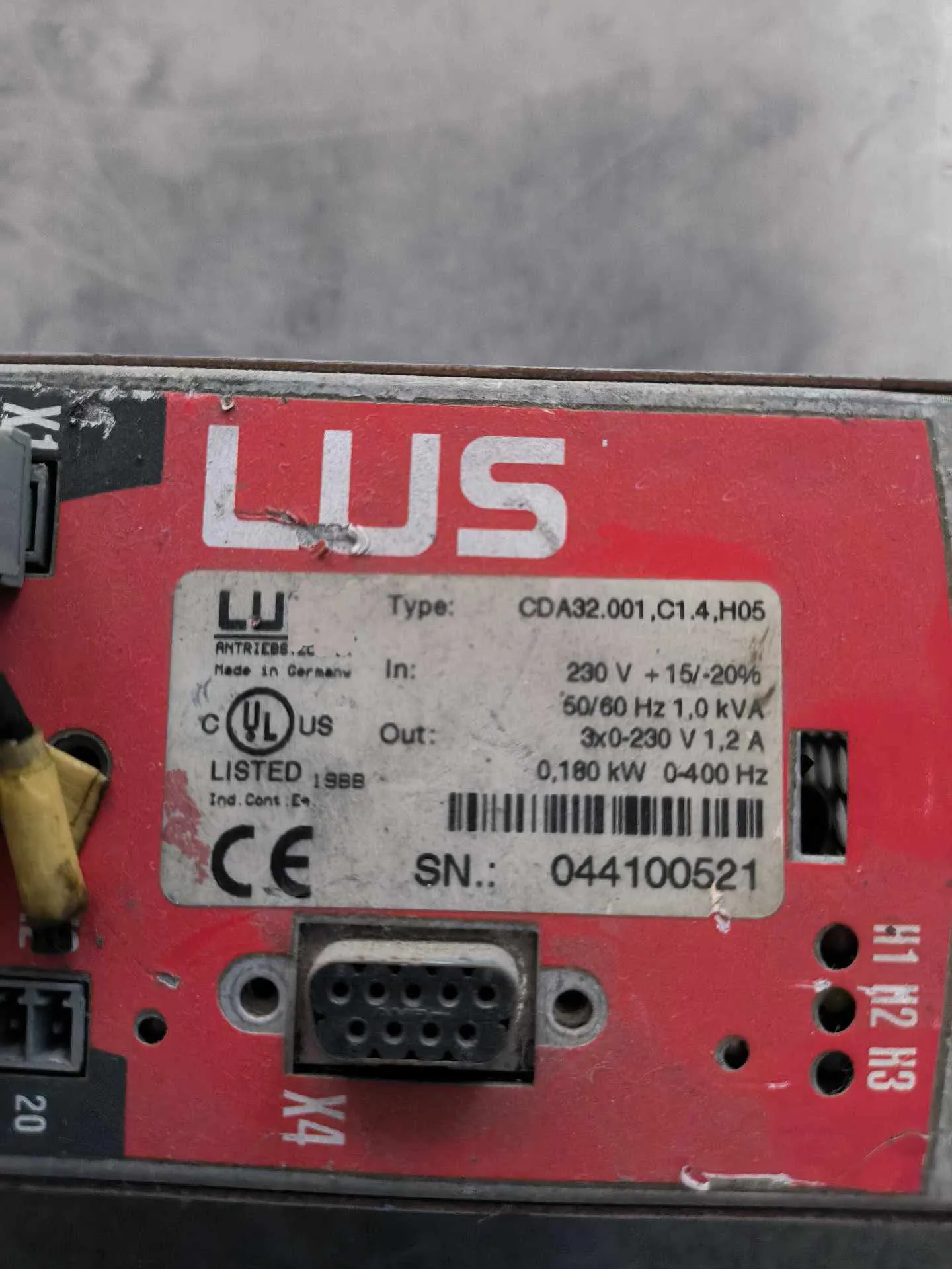 CDA32.001.C1.4.H05 محرك سيرفو لـ LUST CDA32.001.C1.4.H05