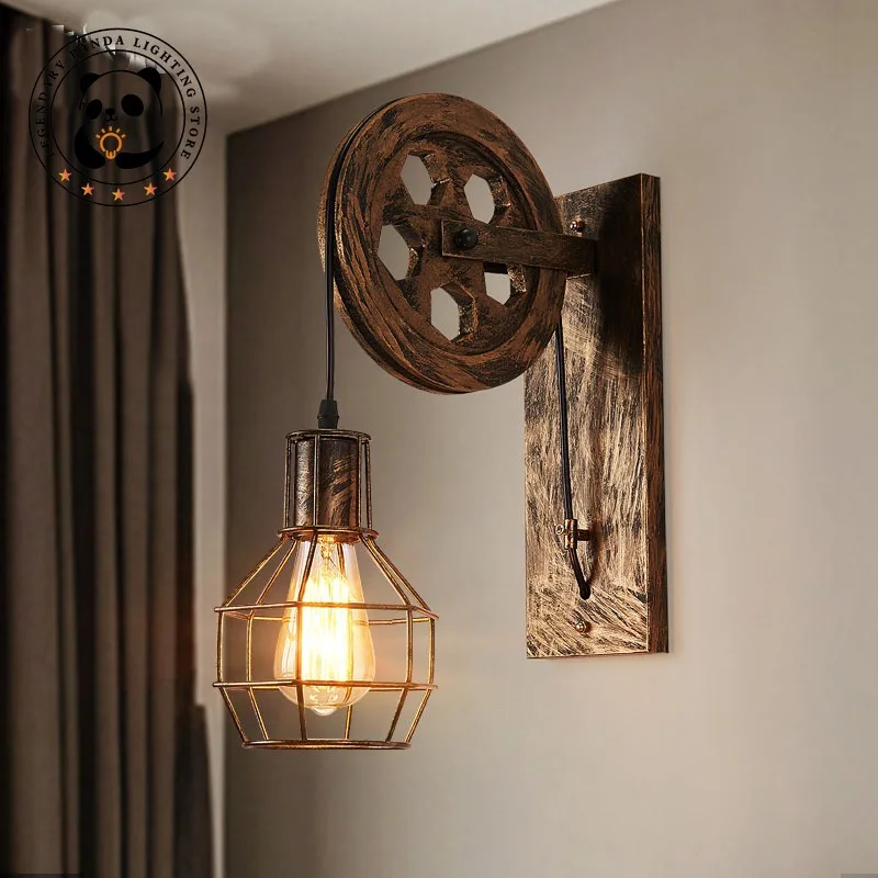 Vintage Industrial LED Wall Lamp Home Decor Outdoor Lighting Retro Wall Sconces Loft Cafe Bar Adjustable Bedside Bedroom Lights