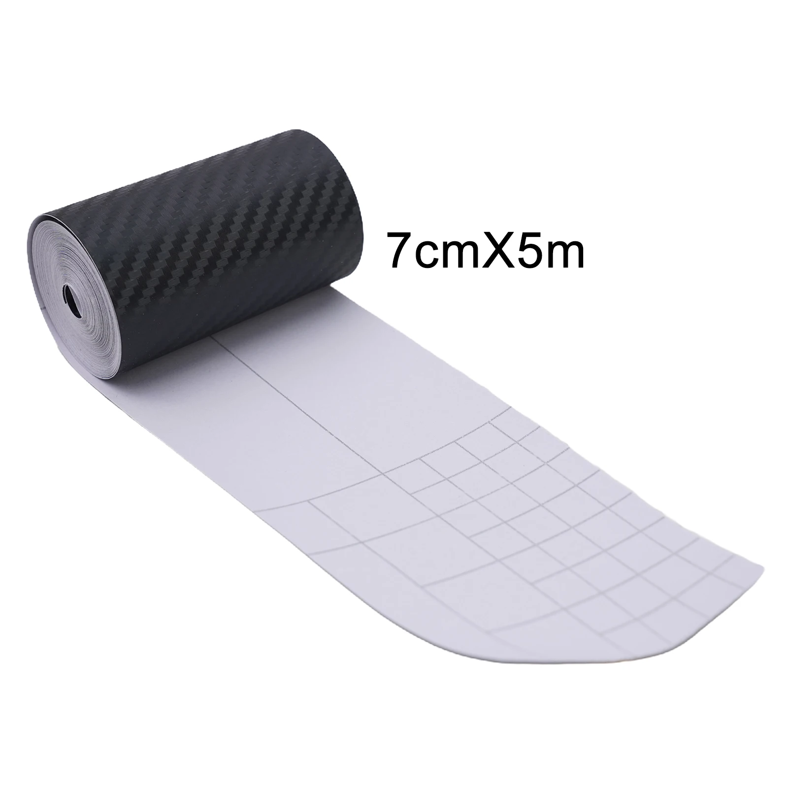 5M Carbon Fiber Car Sticker Paste Protector Strip Auto Door Sill Side Mirror Anti Scratch Tape Waterproof Protection Film