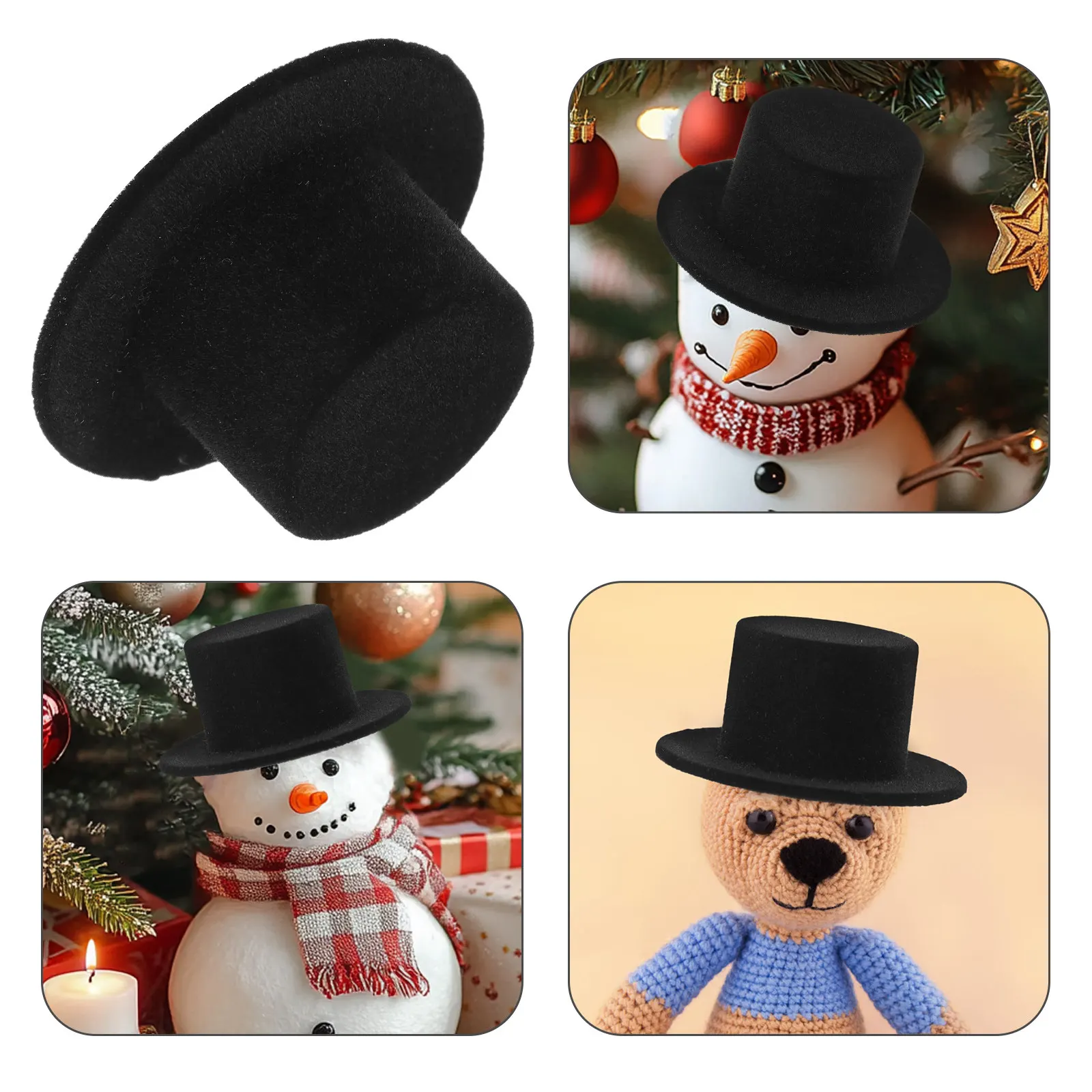 12 Pcs Hair Accessories Christmas Party Hat DIY Mini Craft Decoration Hats