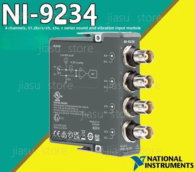 NI-9234 C Series Sound & Vibration Input Device 4CH 51.2 kS/s/ch ±5V 24-Bit IEPE DAQ Unit