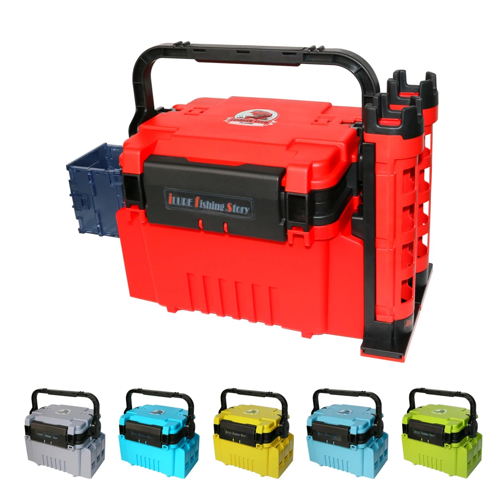 Multi-Function Fishing Tool Box, Plastic Bait Case & Tackle Container, Portable Storage Organizer for Outdoor Fishing