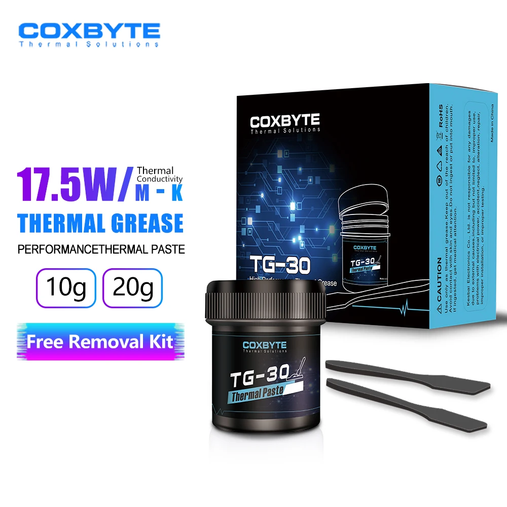 Coxbyte TG-30 20g Thermal grease processor Thermal Compound paste CPU GPU Cooler Cooling Fan fluid Conductive Heatsink Plaster