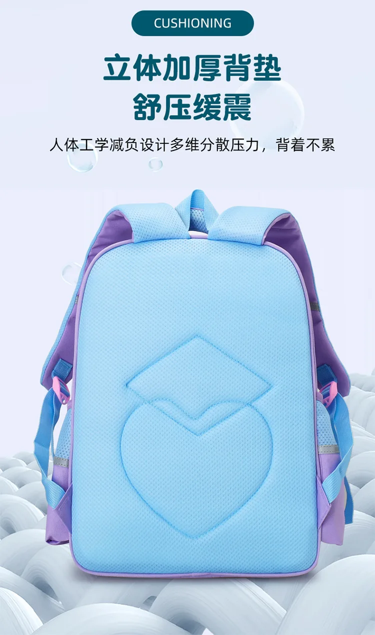 school bag Kids backpack water proof Preschool Ages 6-18 Spine protection Reduce the burden Large capacity