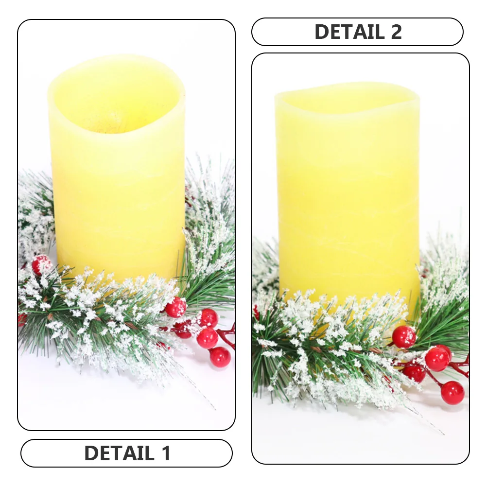 

Simulated Christmas Ring Wreath Mini Decoration for Holiday Table Centerpiece Door Wall Party Wedding Festive Atmosphere