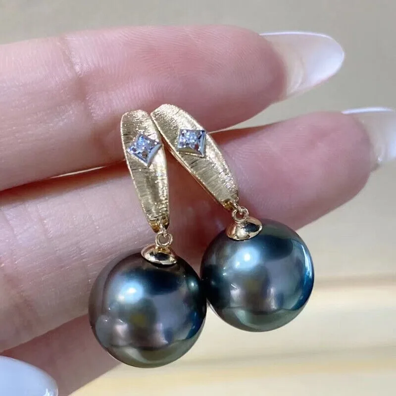 perfect-round-aaaa-9-10mm-natural-tahitian-black-pearl-women's-earring-925-silver