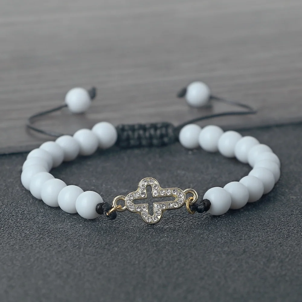 6mm Black Matte Bracelet Hollow Out Cross Pendant For Men And Women Catholic Christian Gothic Necklace Chain Unisex Jewelry Gift