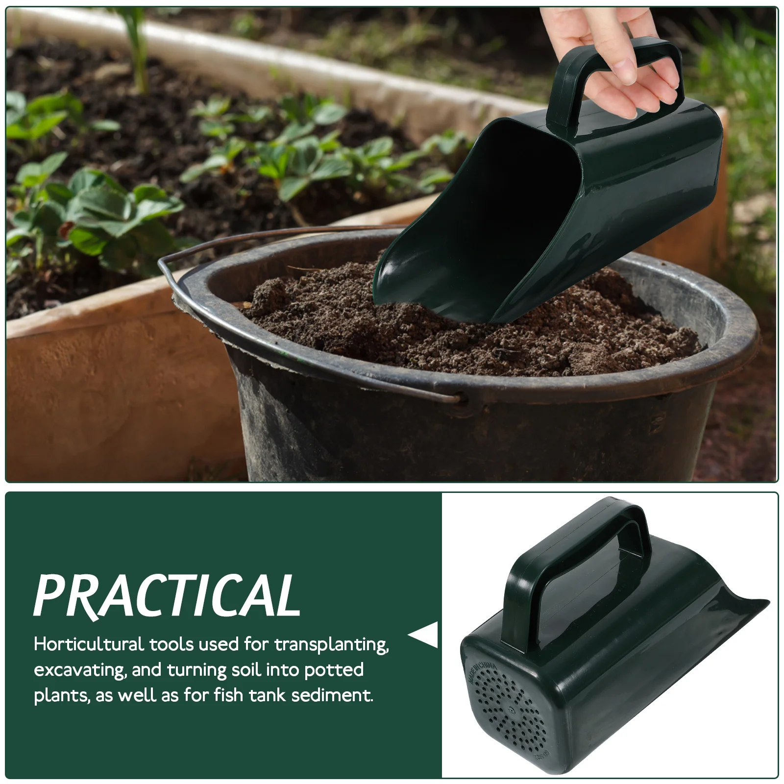 

2Pcs Efficient Fish Tank Sediment Shovel Reusable Aquarium Cleaning Tool Durable Design Fish Tank Shovel Plastic Sand Scooper