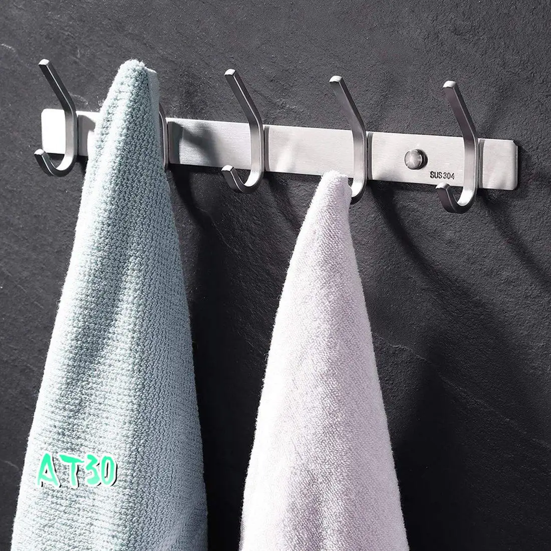 

2Pcs Coat Racks For Wall - Stainless Steel Coat Hooks - Heavy Duty Coat Hooks Wall Mounted - Wall Hanger Wall Hooks-AT30