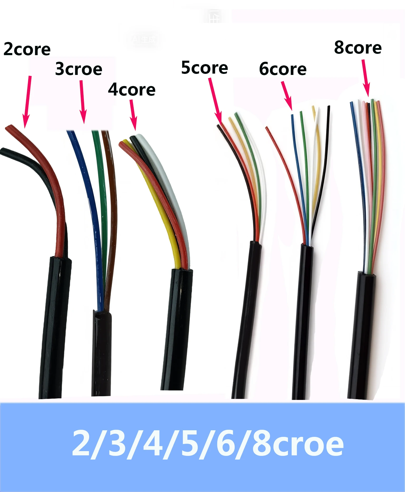 TPU Spring spiral cable  2/3/4/5/6/8Core 0.2/0.3/0.5/0.75/1.0/1.5mm Jacket Retractable cable