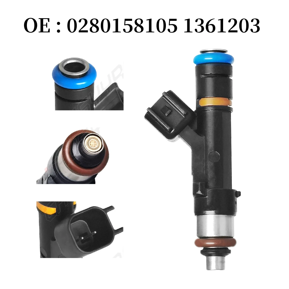4pcs 12 Hole Fuel Injector 0280158105 1361203 7L5Z9F593AA For Mercury Milan Mazda Tribute B2300 FFord Ranger Fusion Escape 2.3L
