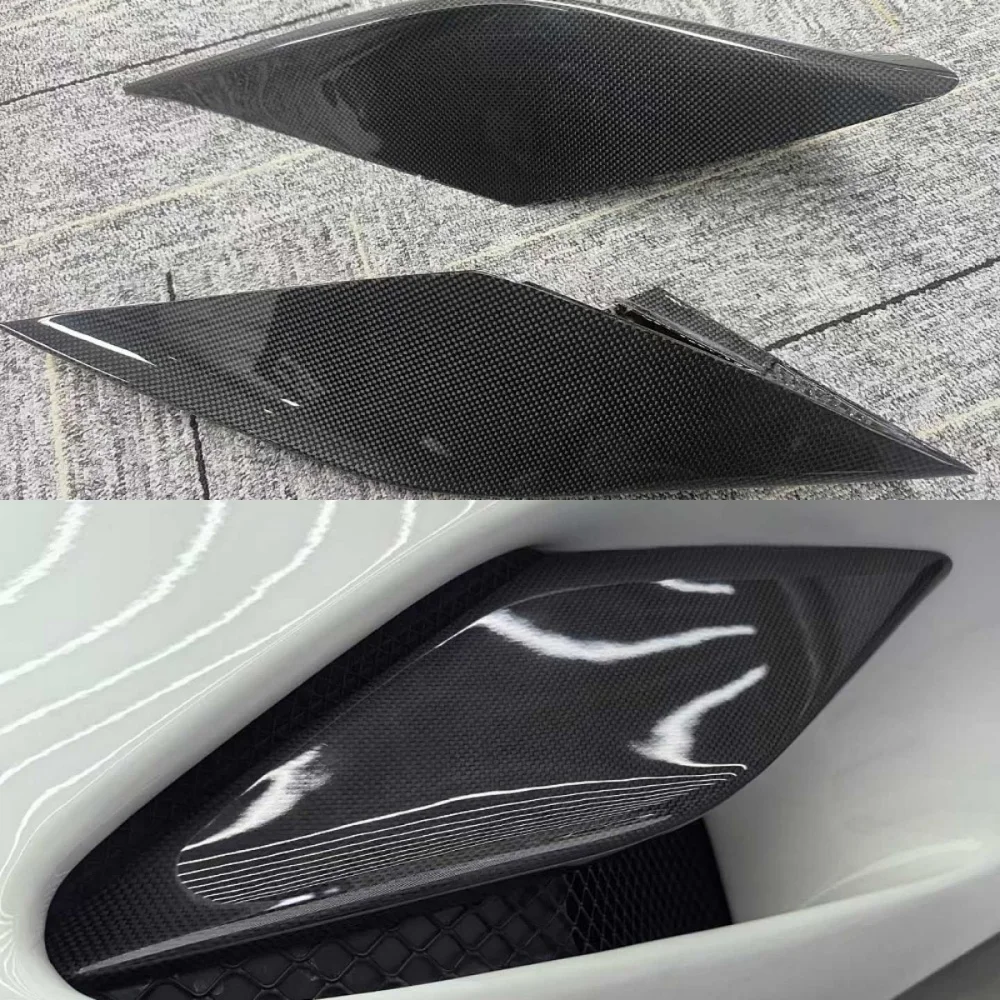 Car Exterior Accessories for F8 OEM Style Dry Carbon Fiber Side Air Intake Rear Fender Air Vent for Ferrari F8 Spider Tributo