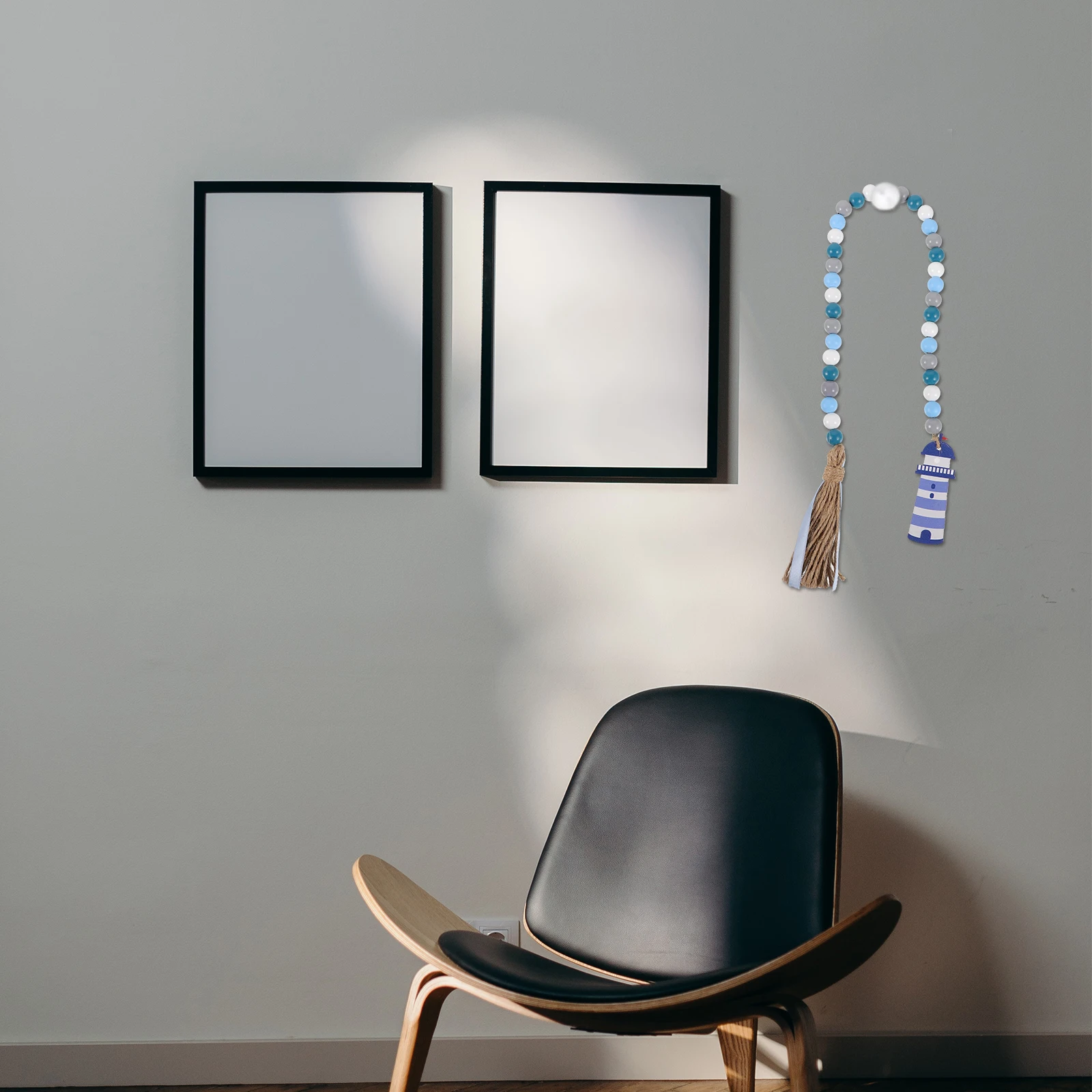 

Wood Bead Garland Wood Beads Pendant Rustic Farmhouse Hanging Decoration Nordic Style Beaded Garland Tassel Wall Hanging Home