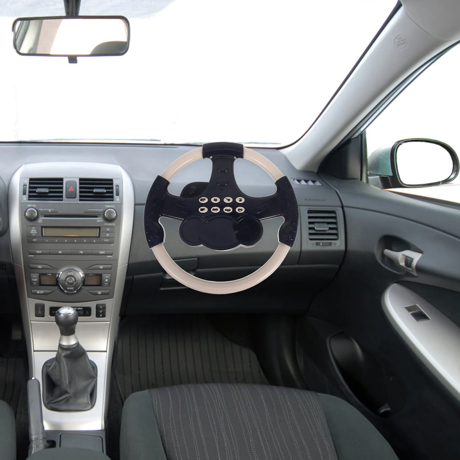 Stuurwiel voor kinderen Kinderen Simulatie Rijden Spelen Geluidseffecten Zuignap Tafelblad Interactief spel voor peuters