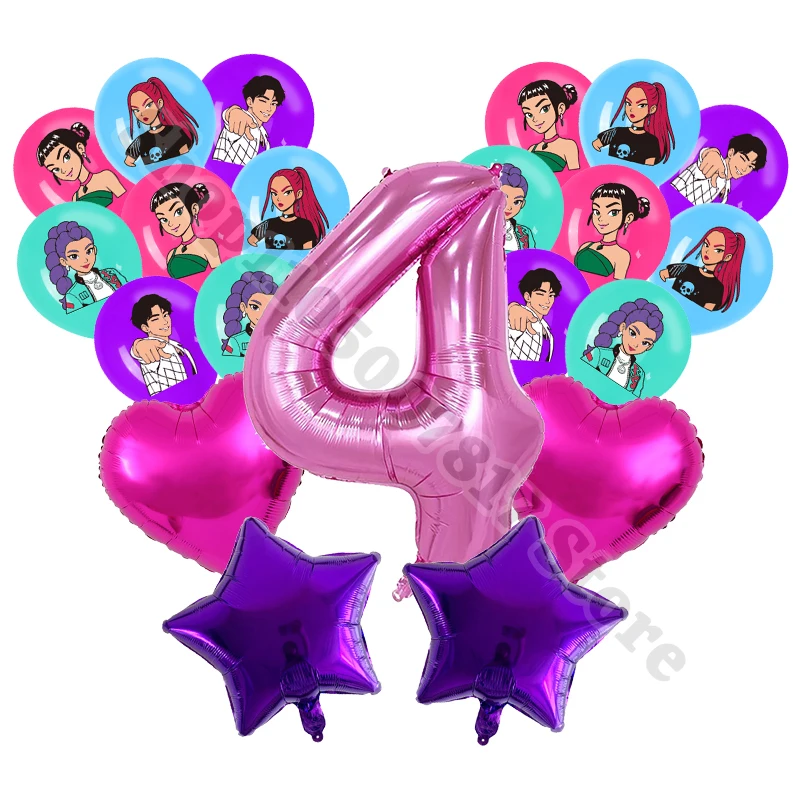 21 قطعة KPop شيطان الصيادين بالون مجموعة أنيمي لطيف حفلة عيد ميلاد لوازم الكرتون موضة اكسسوارات الديكور المنزل بالونات هدية 2025 #5