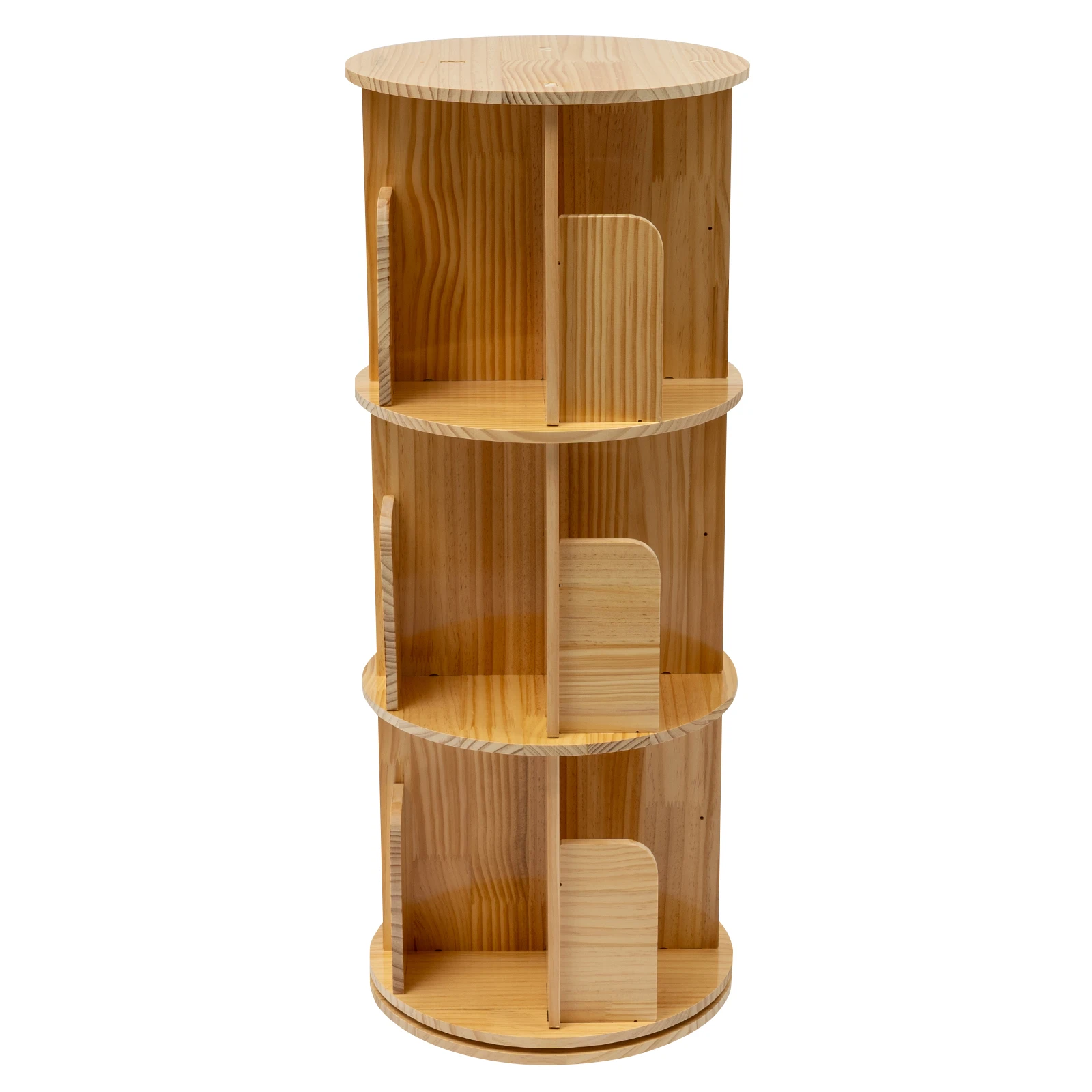 3 Tier Floor Standing Bookcase Storage Rack Holder Rotating Bookshelf For Study Rooms, Offices, Bedrooms, Libraries, etc