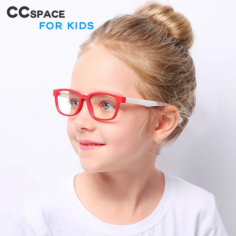 49406 Kids Anti Blue Glasses Frames Super Light Silicone Fashion Computer EyeGlasses