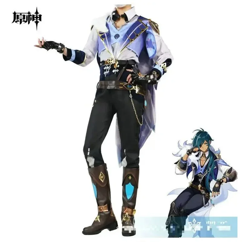 

2025 игра Genshin Impact Kaeya Косплей Костюм Mondstadt Knights Красивая боевая форма Активная вечеринка Ролевая игра Одежда yi; 4