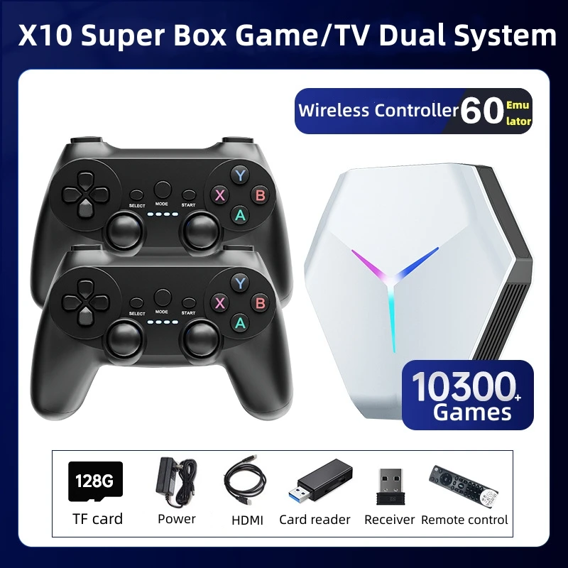 Imagem -06 - Super Dual System Android tv Box Amlogic S905x4 5g Wi-fi Suporta 4k 8k Jogos Ultra Grandes 60 Emulador X10