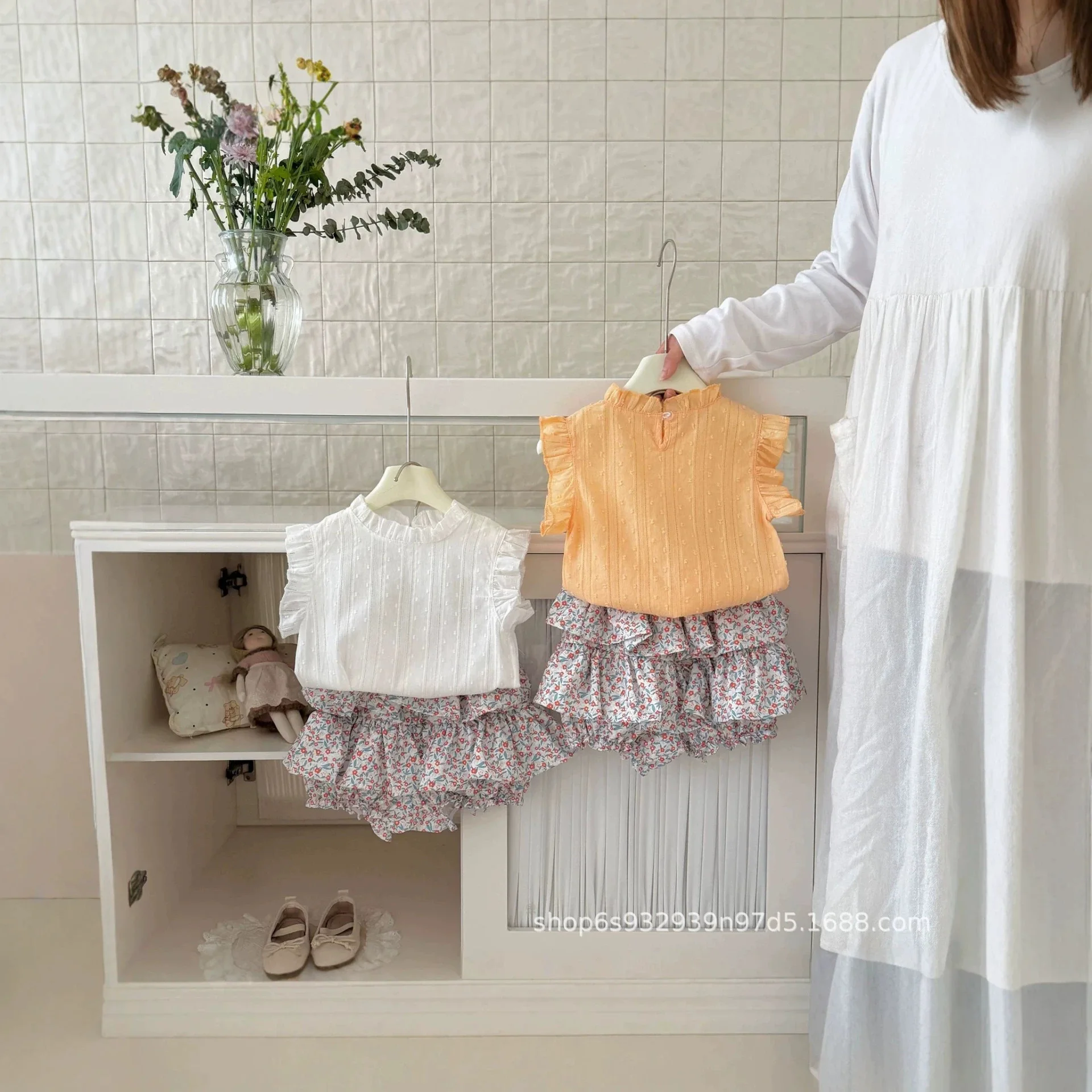 2026 Summer Baby Girls 2 Piece Set Natural Cotton Fabric Soft and Gentle To Baby Skin Trendy and Good Looking Wide Daily Use