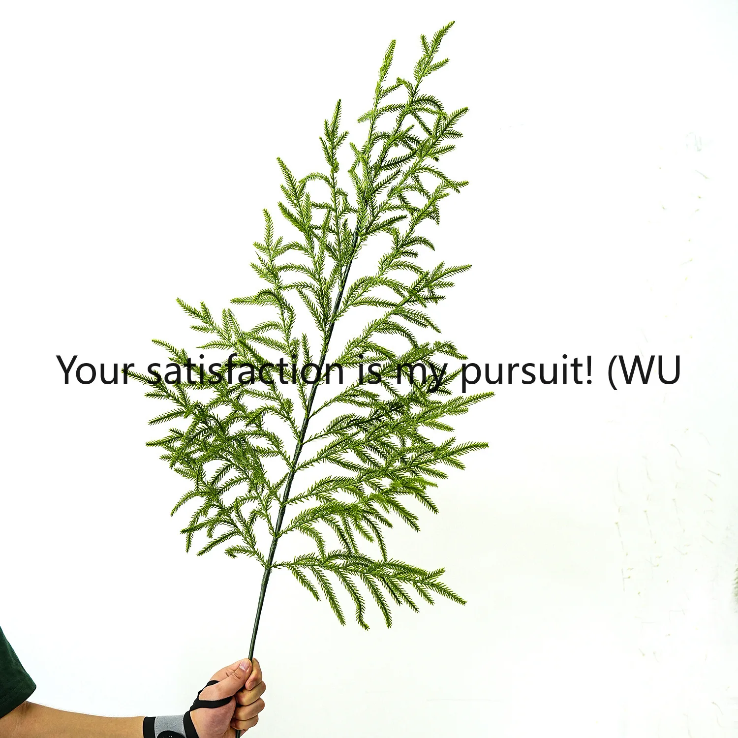 

1M Christmas soft rubber leaf PE pine branch leaf feel material cuttings shooting Christmas wreath rattan accessories