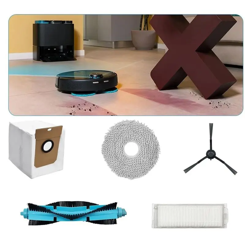 B50C For Cecotec Conga 11090 Vacuum Cleaner Robot Replacement Part Main Side Brush Hepa Filter Mop Cloth Dust Bags