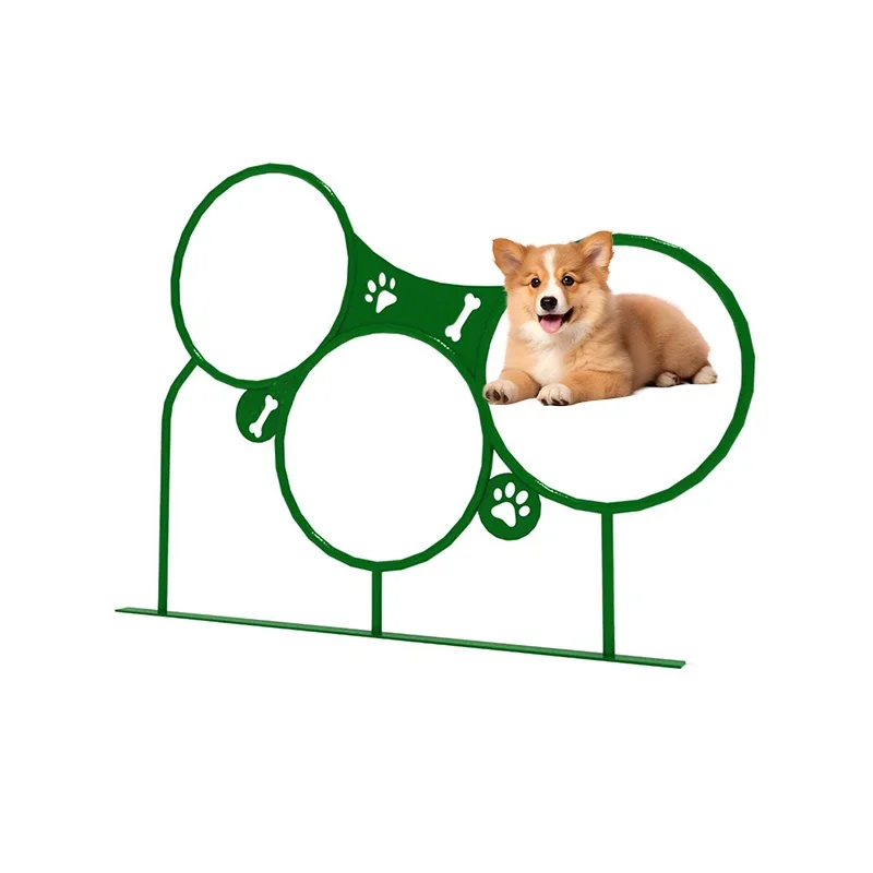 Factory Customized outdoor Three Hoop Dog Rings Dog Park Equipment dog agility training equipment set large pet Jump