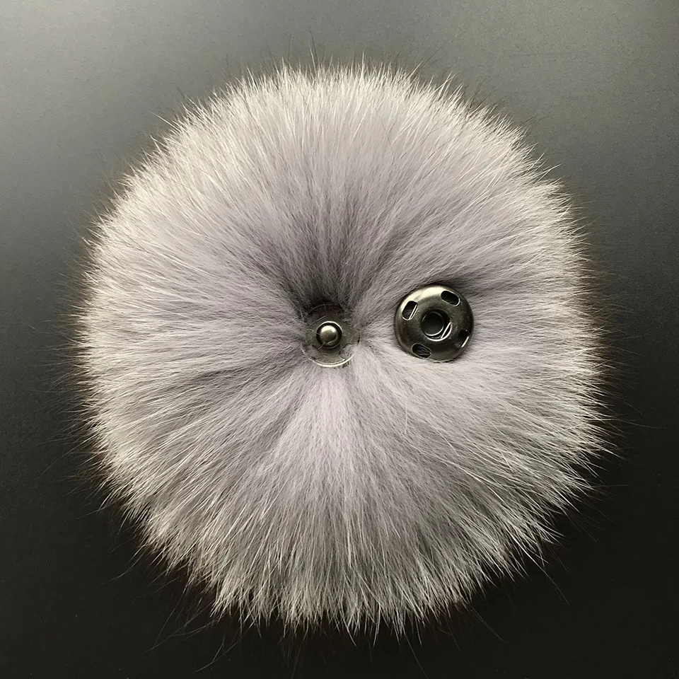 MPPM 12-13 cm Luxury Fluffy Real Fox Fur Ball PomPom 25 Colors Handmade Large Handbag DIY Natural Pompoms Wholesale Hat Pompom