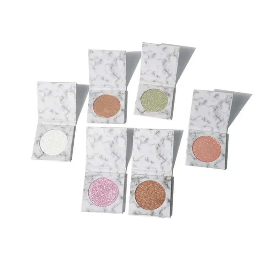 Custom 6 Colors Highlighter Mashed Potato Pressed Powder Fine Glitter Brighten Shiny Face Makeup Cosmetics Private Label  Bulk