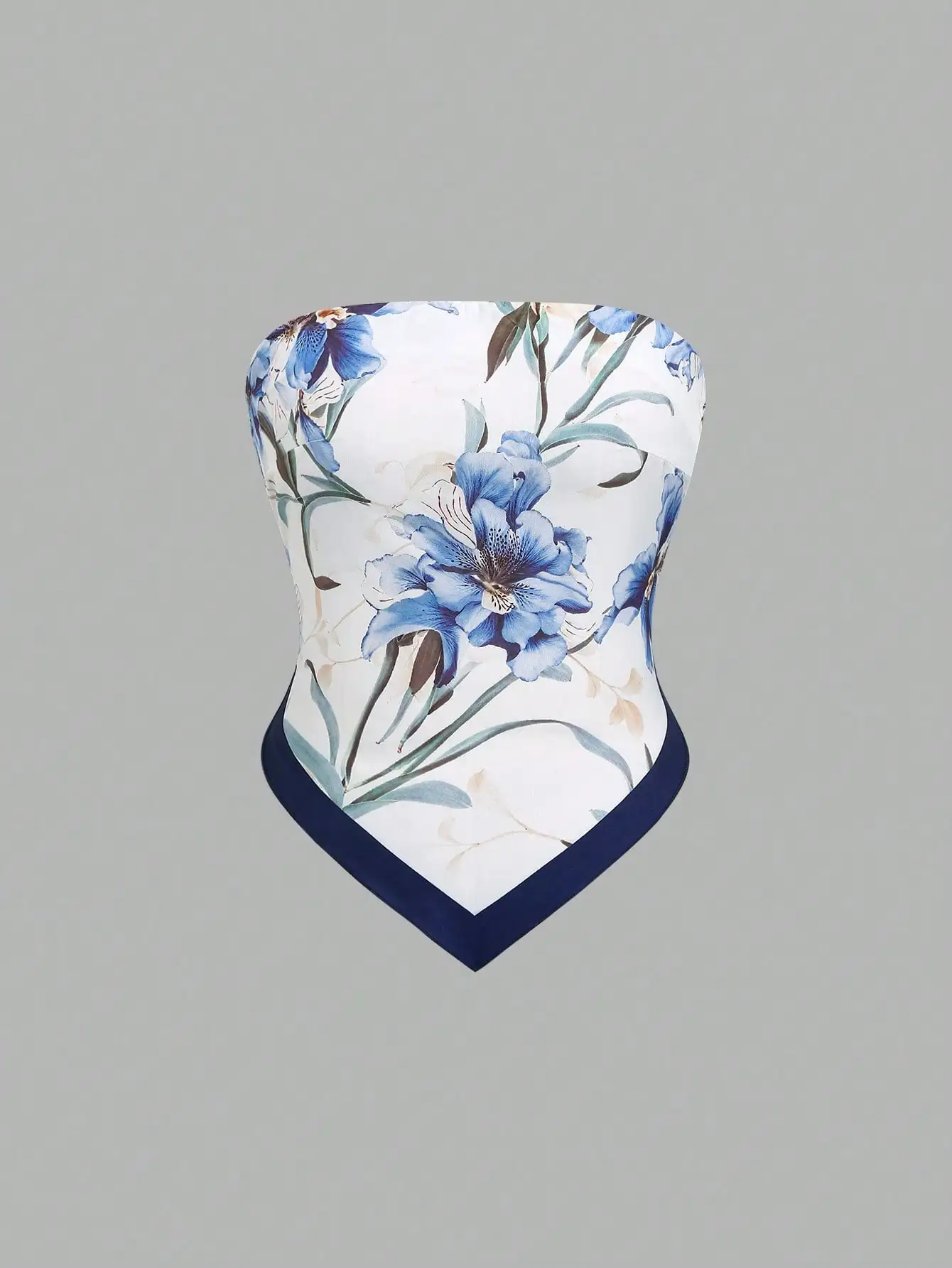 Floral Print Tube Top, Casual Y2K Strapless Summer, Cute Sexy Bandeau for Women