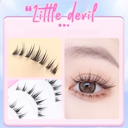 Dream Deer Little Devil False Eyelashes Manga Lash Manhua Eyelashes Natural Fairy Thick Transparent Stem W-31