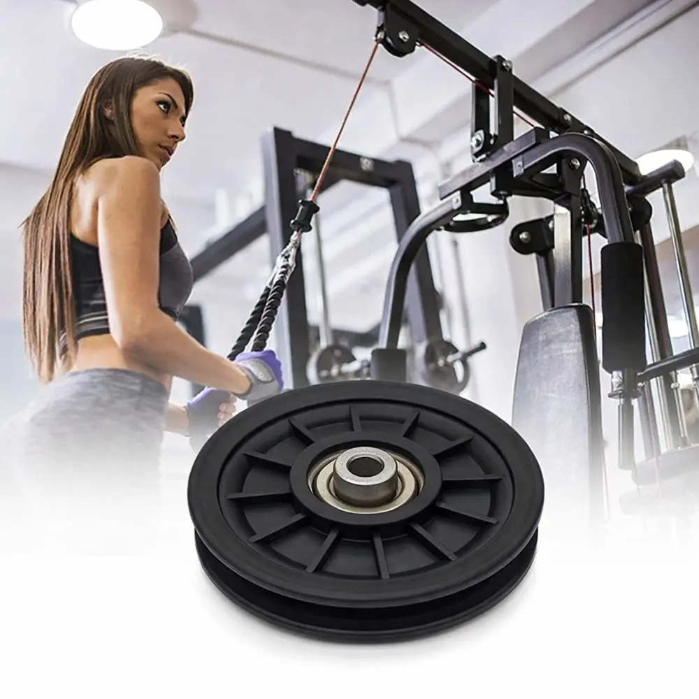 Quiet&Smooth Gym Pulley Wheel Integrated Durable Cable Machine Pulley Wheel Heavy Duty Fitness Bearing Gym Equipment