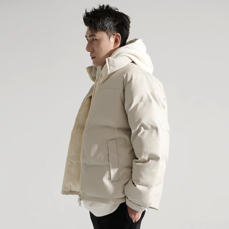 Men 'S Down Cotton-Padded Coat Stand Collar Winter Coat Thickened Short Down Coat Korean Style Trendy Loose