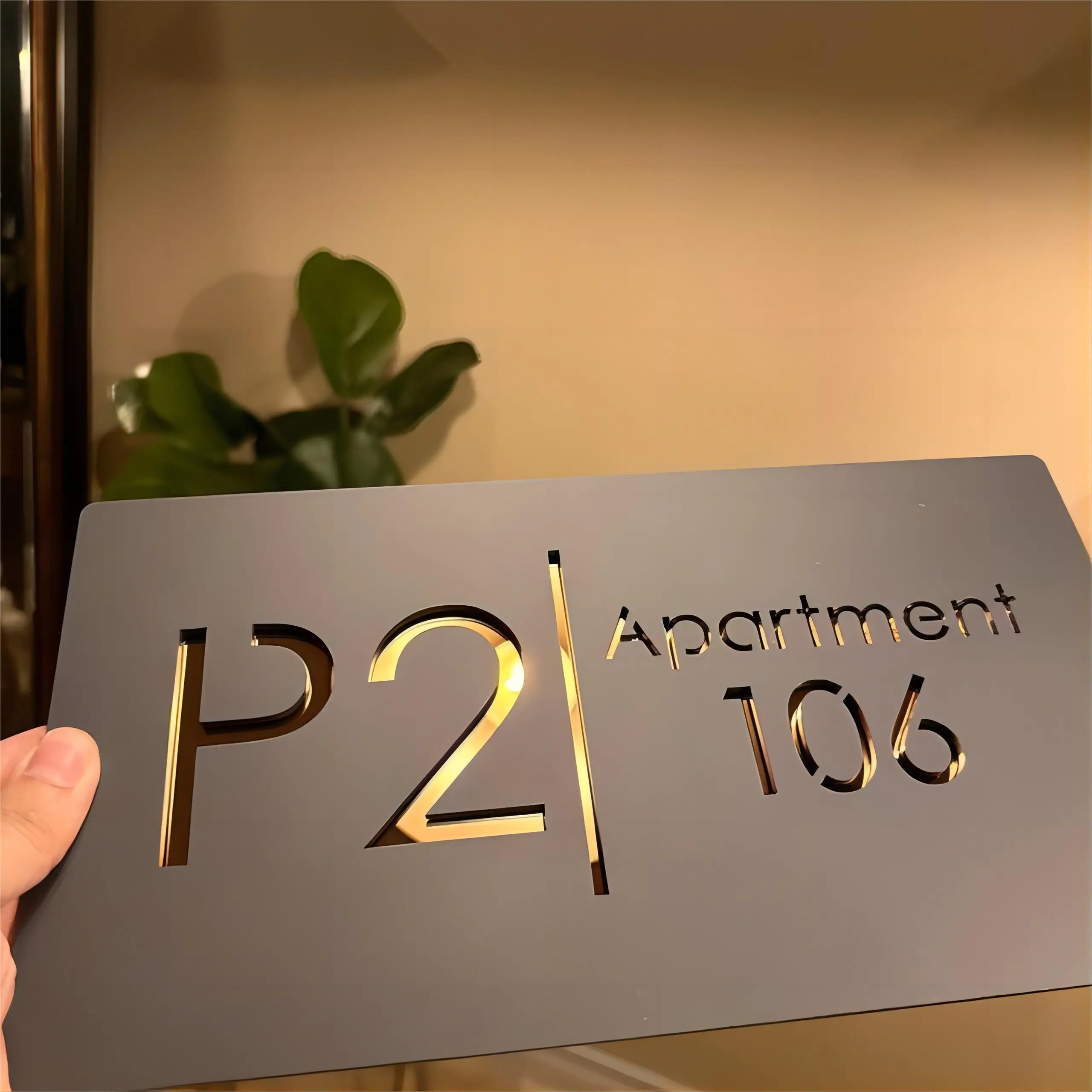 

Big Size Personal Custom House Number House Signs Door Number Laser Cut Matt Mirror House Address Numbers Modern House Sign