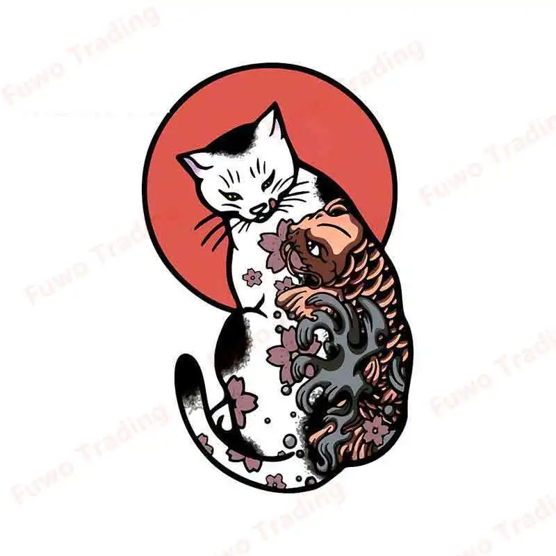 Personality Car Stickers Horitomo Monmon Cat Vinyl Decal Window Motorcycle Camper Bumper Helmet Truck Laptop Decoration PVC