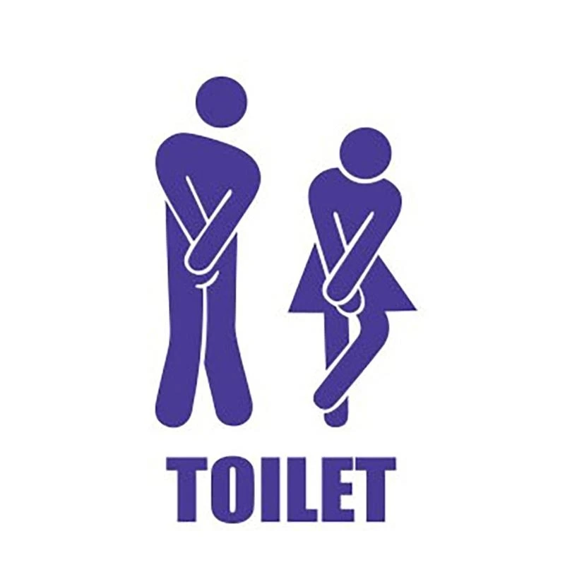 

Easy-to-Apply Bathroom Toilet Sticker with Clear Symbols Toilet WC Sticker Durability and Easy to Install Designs
