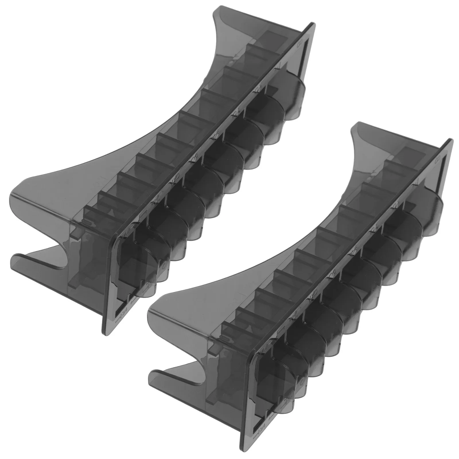 2Pcs Clipper Guard Holder Plastic Electric Storage Box 10-Slot Hair Clipper Organizer Box Barber Station Supplies
