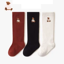 Children's socks Cute Bear 1-8 Y Spring and Autumn Cotton Girls Korean version knee-high Stockings Baby Leg Socks Toddler Boys