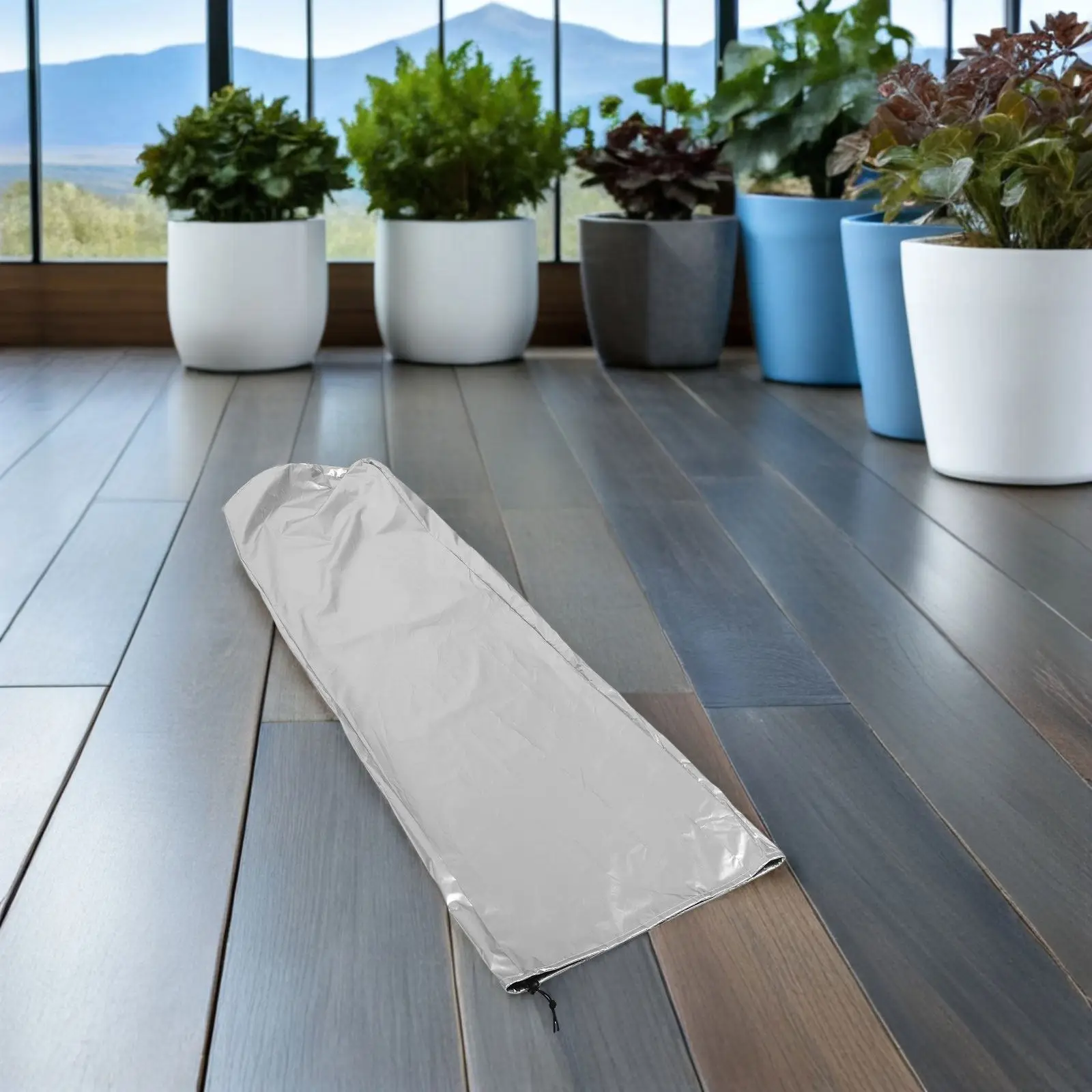

Folding Ladder Cover 61x20x2.6 Silver Waterproof Dustproof Uv Resistant Oxford Cloth Outdoor Ladder Protector Patio Garden