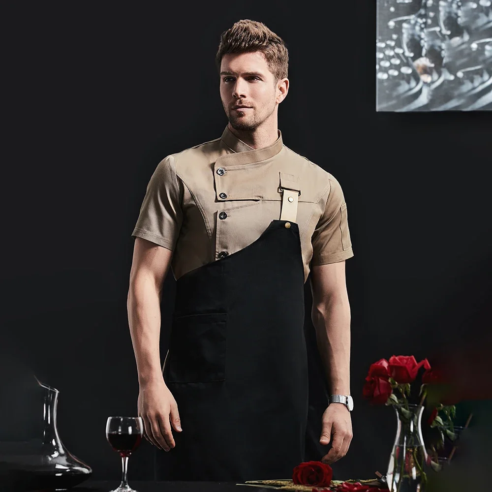 Vêtements de cuisinier multicolores Veste de chef unisexe Hommes Manteau de chef M-4XL Restaurant Hôtel Uniforme de chef Cuisine Chemise de travail attribuable