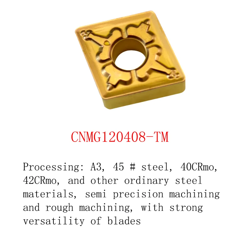 CNC Insert Outer Circle 80° Double-Sided Diamond Shaped CNMG 12040408 Steel Parts Stainless Steel Machine Clamping Tool Inserts