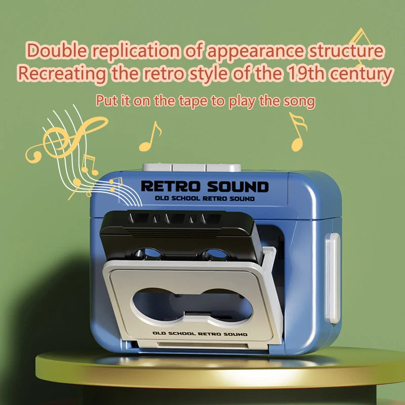 New Portable Vintage Cassette Recorder Keychain Can Record Music Funny Recorder Keyring Bag Pendant Decorations For Couple Gifts