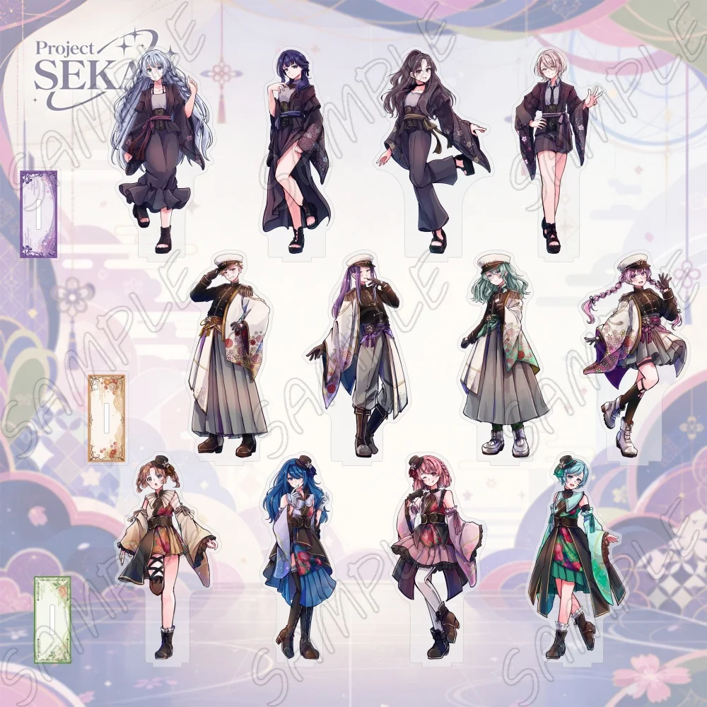 PJSK Project SEKAI Anime Acrylic Stand Figure 15cm Vivid BAD SQUAD Steampunk Kimono Desk Decor Cosplay Action Figure Keychain