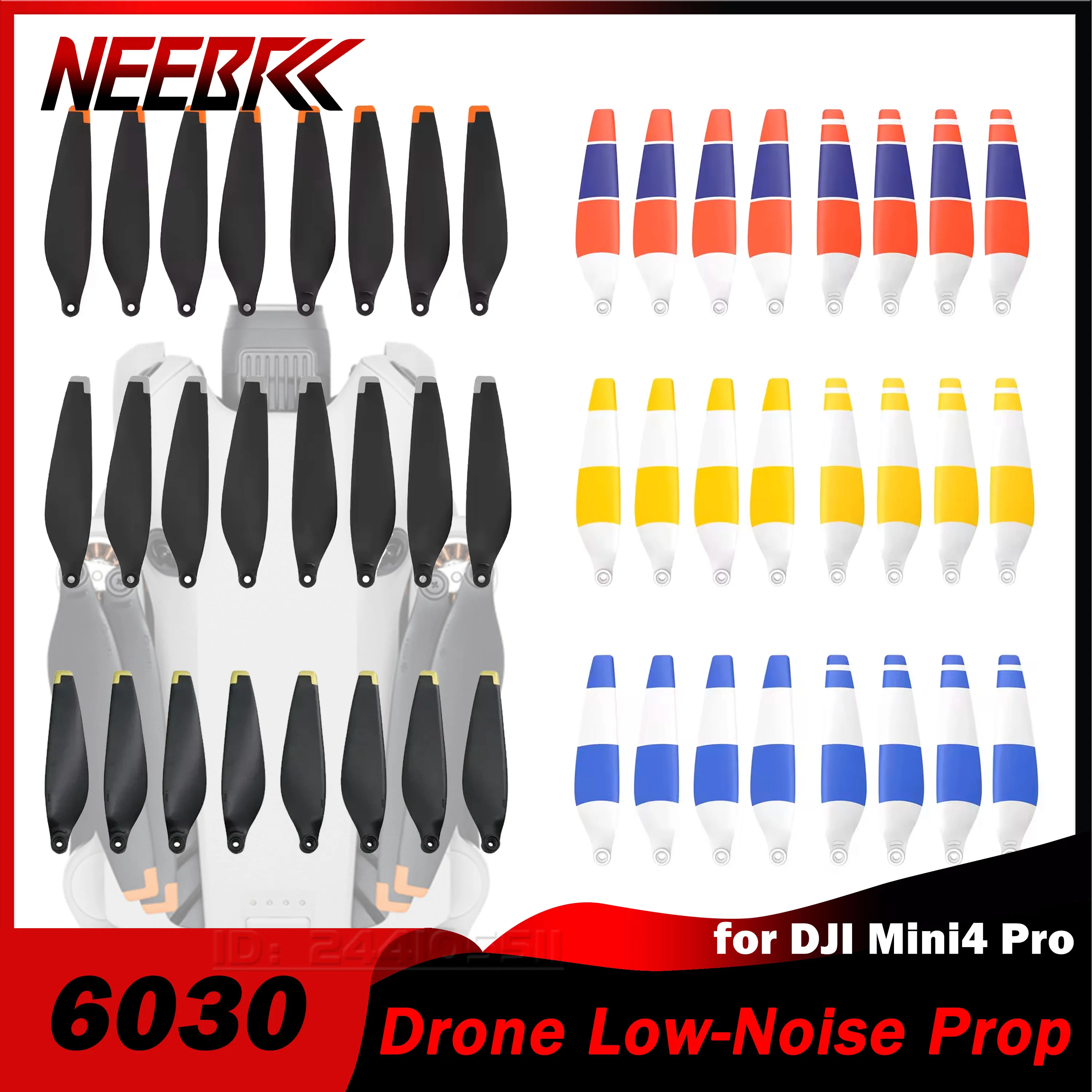 

8pcs 6030F Drone Propeller Low-Noise Props Blade for DJI Mini4 Pro RC Racing Quadcopter Replacement Spare Toy Parts Accessories